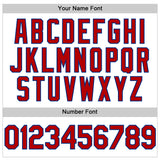 Custom White Red-Royal Line Authentic Baseball Jersey