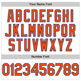 Custom White Orange-Royal Line Authentic Baseball Jersey