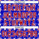 Custom Royal Red-White 3D American Flag Patriotic Authentic Baseball Jersey