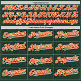 Custom Green Orange-White Line Authentic Baseball Jersey