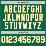 Custom Kelly Green White-Gold Line Authentic Baseball Jersey