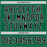 Custom Kelly Green Black-White Line Authentic Baseball Jersey