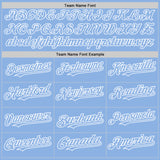 Custom Light Blue White Line Authentic Baseball Jersey