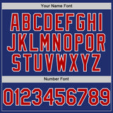 Custom Royal Red-White Line Authentic Baseball Jersey