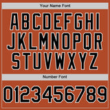 Custom Texas Orange Black-White Line Authentic Baseball Jersey