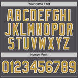 Custom Steel Gray Old Gold-White Line Authentic Baseball Jersey
