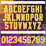 Custom Black Yellow-Purple 3D Pattern Design Holi Festival Color Powder Performance T-Shirt