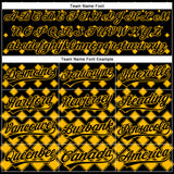 Custom Black Gold 3D Pattern Design Geometric Shapes Authentic Baseball Jersey