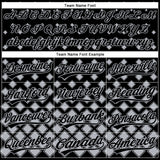 Custom Black Gray 3D Pattern Design Geometric Shapes Authentic Baseball Jersey