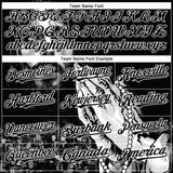 Custom Black White 3D Pattern Design Religion Jesus Christ Authentic Baseball Jersey