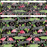 Custom Black White 3D Pattern Design Tropical Hawaii Flamingo Performance T-Shirt