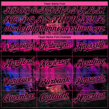 Custom Black Pink 3D Pattern Design Hawaii Palm Trees Authentic Baseball Jersey