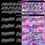 Custom Pink Black-White 3D Pattern Design Tropical Flower And Hawaii Palm Leaves Authentic Baseball Jersey