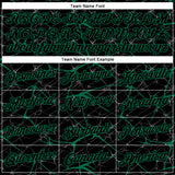 Custom Black Kelly Green 3D Pattern Design Abstract Network Performance T-Shirt