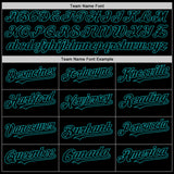Custom Black Teal 3D Skull Fashion Authentic Baseball Jersey