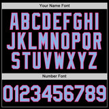 Custom Black Light Blue-Pink 3D Pattern Design Gradient Style Twinkle Star Authentic Baseball Jersey