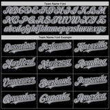 Custom Black Gray-White 3D Pattern Design Gradient Style Twinkle Star Authentic Baseball Jersey