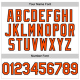 Custom White Orange-Black 3D Pattern Design Gradient Style Twinkle Star Authentic Baseball Jersey