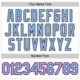 Custom White Light Blue Black-Pink 3D Pattern Design Gradient Style Twinkle Star Authentic Baseball Jersey