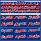 Custom Royal Red-White 3D Pattern Design Gradient Style Twinkle Star Authentic Baseball Jersey