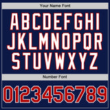 Custom Royal Red-White 3D Pattern Design Gradient Style Twinkle Star Authentic Baseball Jersey