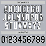 Custom Gray Black-White 3D Pattern Design Gradient Style Twinkle Star Authentic Baseball Jersey