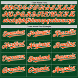 Custom Green Orange-White 3D Pattern Design Gradient Style Twinkle Star Authentic Baseball Jersey