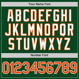 Custom Green Orange-White 3D Pattern Design Gradient Style Twinkle Star Authentic Baseball Jersey