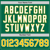 Custom Kelly Green Yellow-White 3D Pattern Design Gradient Style Twinkle Star Authentic Baseball Jersey