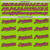 Custom Neon Green Pink-Black 3D Pattern Design Gradient Style Twinkle Star Authentic Baseball Jersey