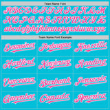 Custom Lakes Blue Pink-White 3D Pattern Design Gradient Style Twinkle Star Authentic Baseball Jersey