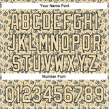 Custom Cream Black 3D Pattern Design Animal Snake Authentic Baseball Jersey