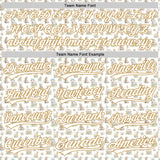 Custom White Old Gold 3D Pattern Design Animal Rabbit Sheep Chicken And Duck Authentic Baseball Jersey