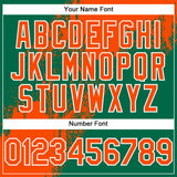 Custom Orange Kelly Green-White 3D Pattern Design Abstract Brush Stroke Authentic Baseball Jersey