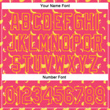 Custom Neon Pink Yellow 3D Pattern Design Fruit Banana Authentic Baseball Jersey