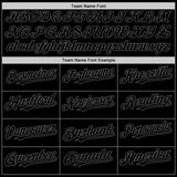 Custom Black Steel Gray 3D Pattern Design Abstract Splatter Texture Authentic Baseball Jersey