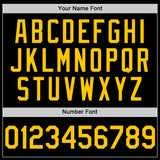 Custom Black Yellow-Kelly Green 3D Pattern Design Geometric Shapes Authentic Baseball Jersey