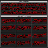 Custom Black Red 3D Pattern Design Confetti Authentic Baseball Jersey