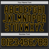 Custom Black Gold 3D Pattern Design Confetti Authentic Baseball Jersey
