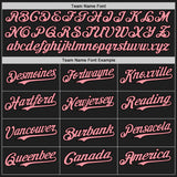 Custom Black Medium Pink 3D Pattern Design Confetti Authentic Baseball Jersey