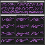 Custom Black Medium Purple-Medium Pink 3D Pattern Design Confetti Authentic Baseball Jersey
