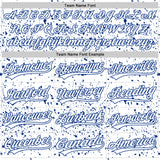 Custom White Royal 3D Pattern Design Abstract Splatter Ink Authentic Baseball Jersey