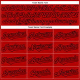 Custom Black Red 3D Pattern Design Rave Skull Authentic Baseball Jersey