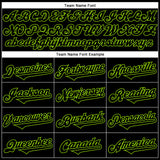 Custom Black Neon Green 3D Pattern Design Rave Monster Authentic Baseball Jersey