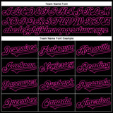 Custom Black Deep Pink 3D Pattern Design Rave Monster Authentic Baseball Jersey