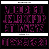 Custom Black Deep Pink 3D Pattern Design Rave Monster Authentic Baseball Jersey