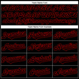 Custom Black Red 3D Pattern Design Rave Bloody Handprint Authentic Baseball Jersey