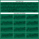 Custom Kelly Green Black 3D Pattern Design Rave Halloween Pumpkin Authentic Baseball Jersey