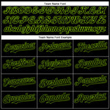 Custom Black Neon Green 3D Pattern Design Diagonal Stripes Authentic Baseball Jersey