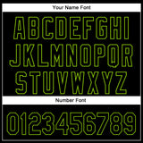 Custom Black Neon Green 3D Pattern Design Diagonal Stripes Authentic Baseball Jersey